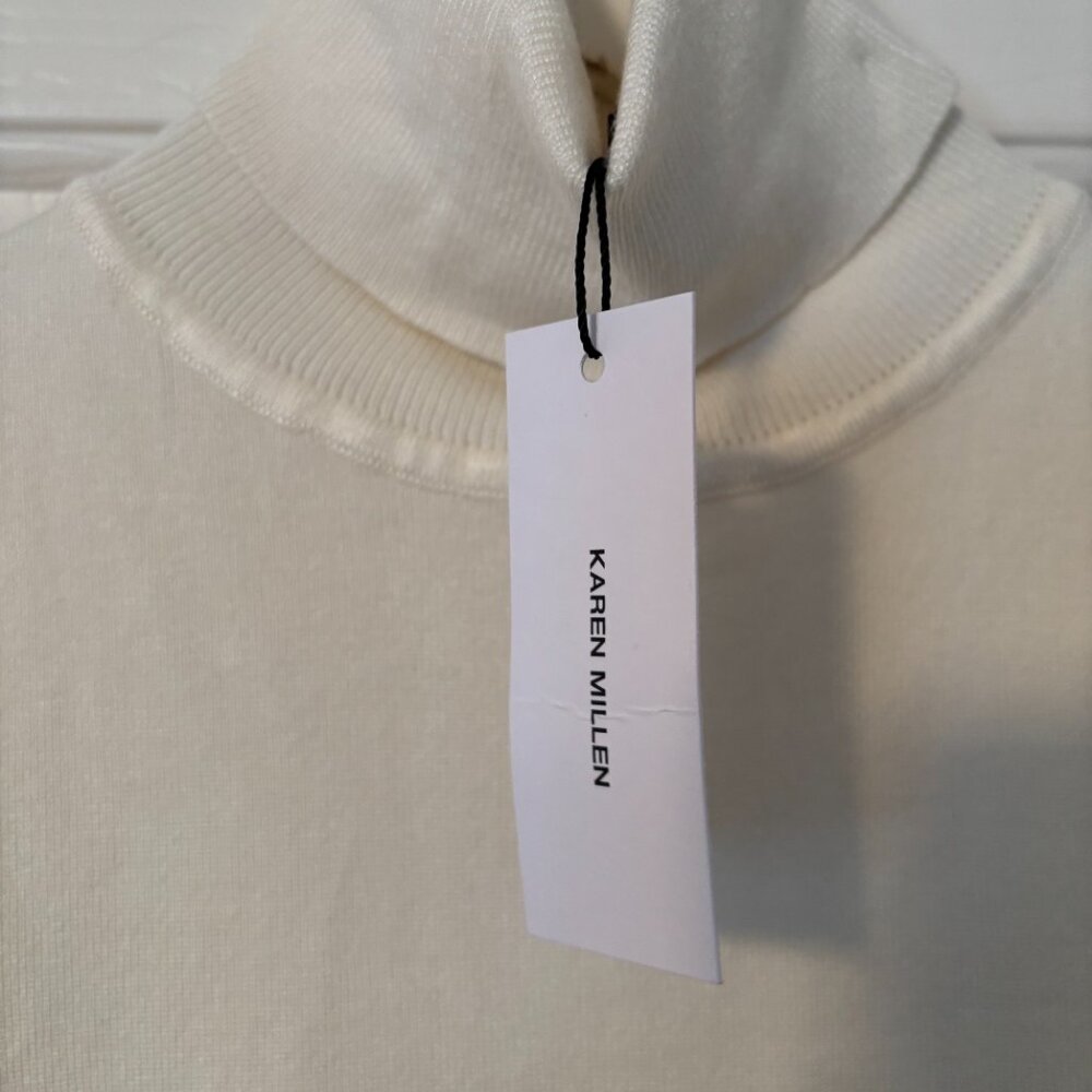 Karen Millen NWT cream sleeveless turtleneck - Picture 4 of 4